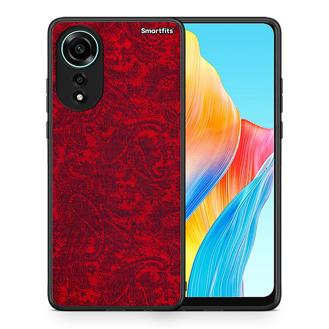Θήκη Oppo A78 4G Paisley Cashmere από τη Smartfits με σχέδιο στο πίσω μέρος και μαύρο περίβλημα | Oppo A78 4G Paisley Cashmere case with colorful back and black bezels