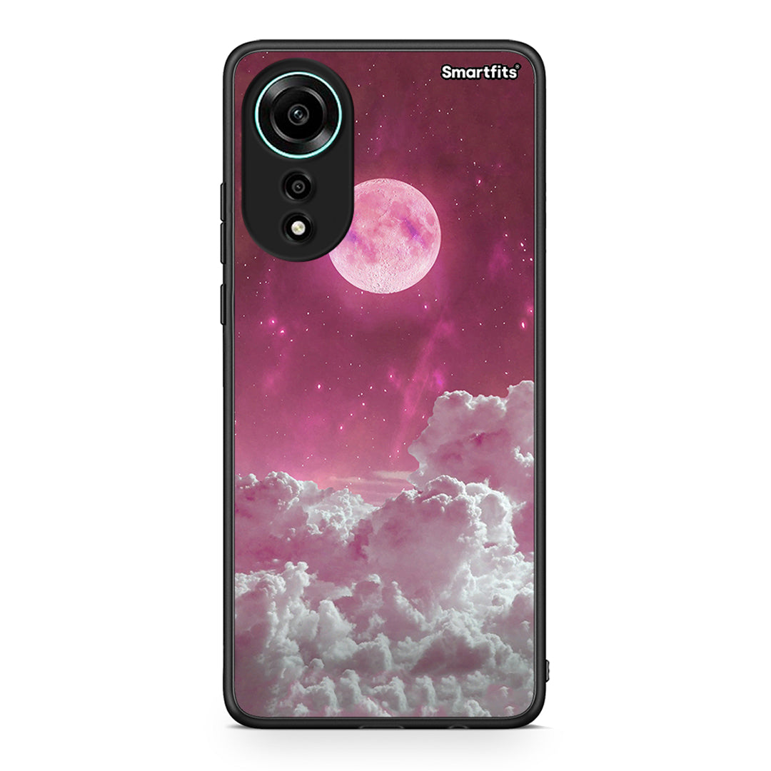 Oppo A78 4G Pink Moon Θήκη από τη Smartfits με σχέδιο στο πίσω μέρος και μαύρο περίβλημα | Smartphone case with colorful back and black bezels by Smartfits