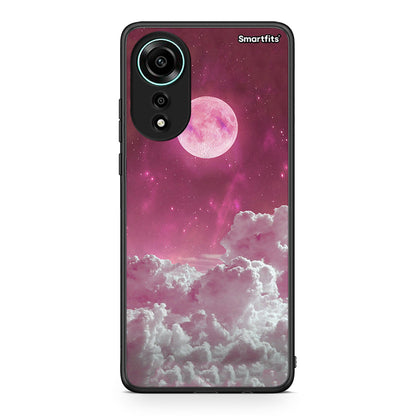 Oppo A78 4G Pink Moon Θήκη από τη Smartfits με σχέδιο στο πίσω μέρος και μαύρο περίβλημα | Smartphone case with colorful back and black bezels by Smartfits