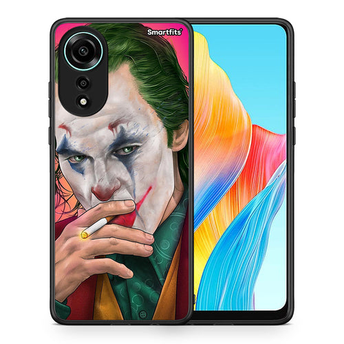 Θήκη Oppo A78 4G JokesOnU PopArt από τη Smartfits με σχέδιο στο πίσω μέρος και μαύρο περίβλημα | Oppo A78 4G JokesOnU PopArt case with colorful back and black bezels