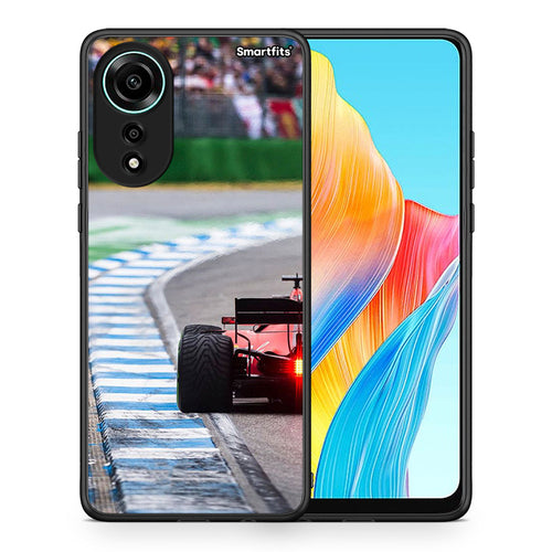 Θήκη Oppo A78 4G Racing Vibes από τη Smartfits με σχέδιο στο πίσω μέρος και μαύρο περίβλημα | Oppo A78 4G Racing Vibes case with colorful back and black bezels