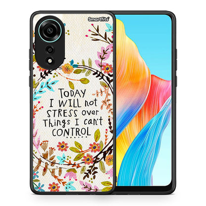 Θήκη Oppo A78 4G Stress Over από τη Smartfits με σχέδιο στο πίσω μέρος και μαύρο περίβλημα | Oppo A78 4G Stress Over case with colorful back and black bezels