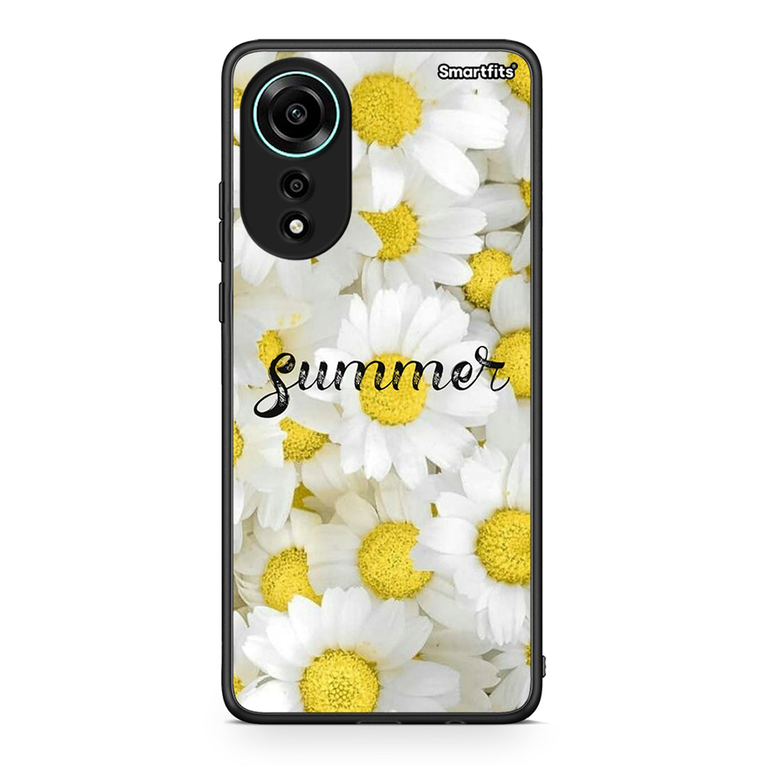 Oppo A78 4G Summer Daisies Θήκη από τη Smartfits με σχέδιο στο πίσω μέρος και μαύρο περίβλημα | Smartphone case with colorful back and black bezels by Smartfits