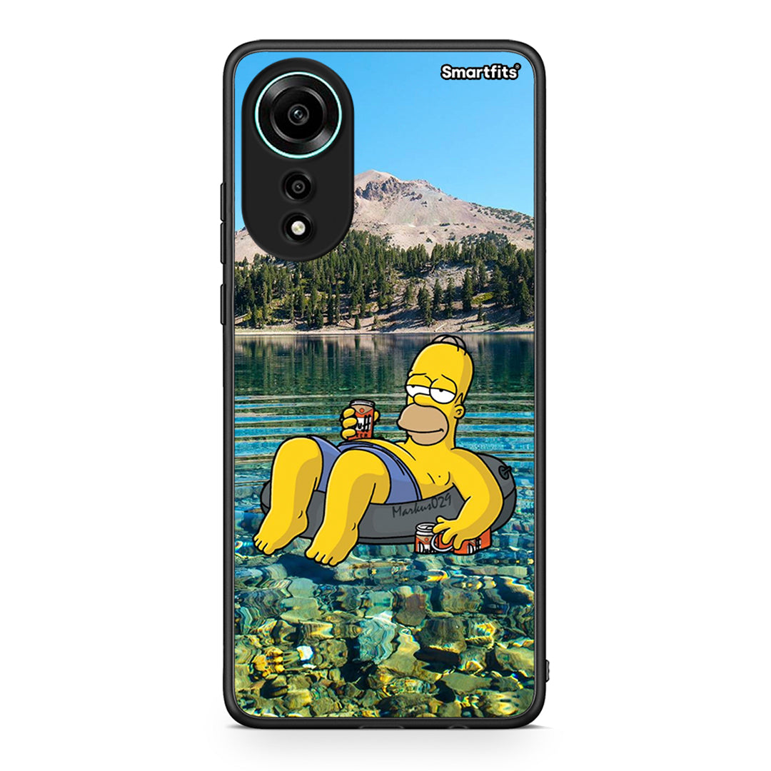 Oppo A78 4G Summer Happiness Θήκη από τη Smartfits με σχέδιο στο πίσω μέρος και μαύρο περίβλημα | Smartphone case with colorful back and black bezels by Smartfits