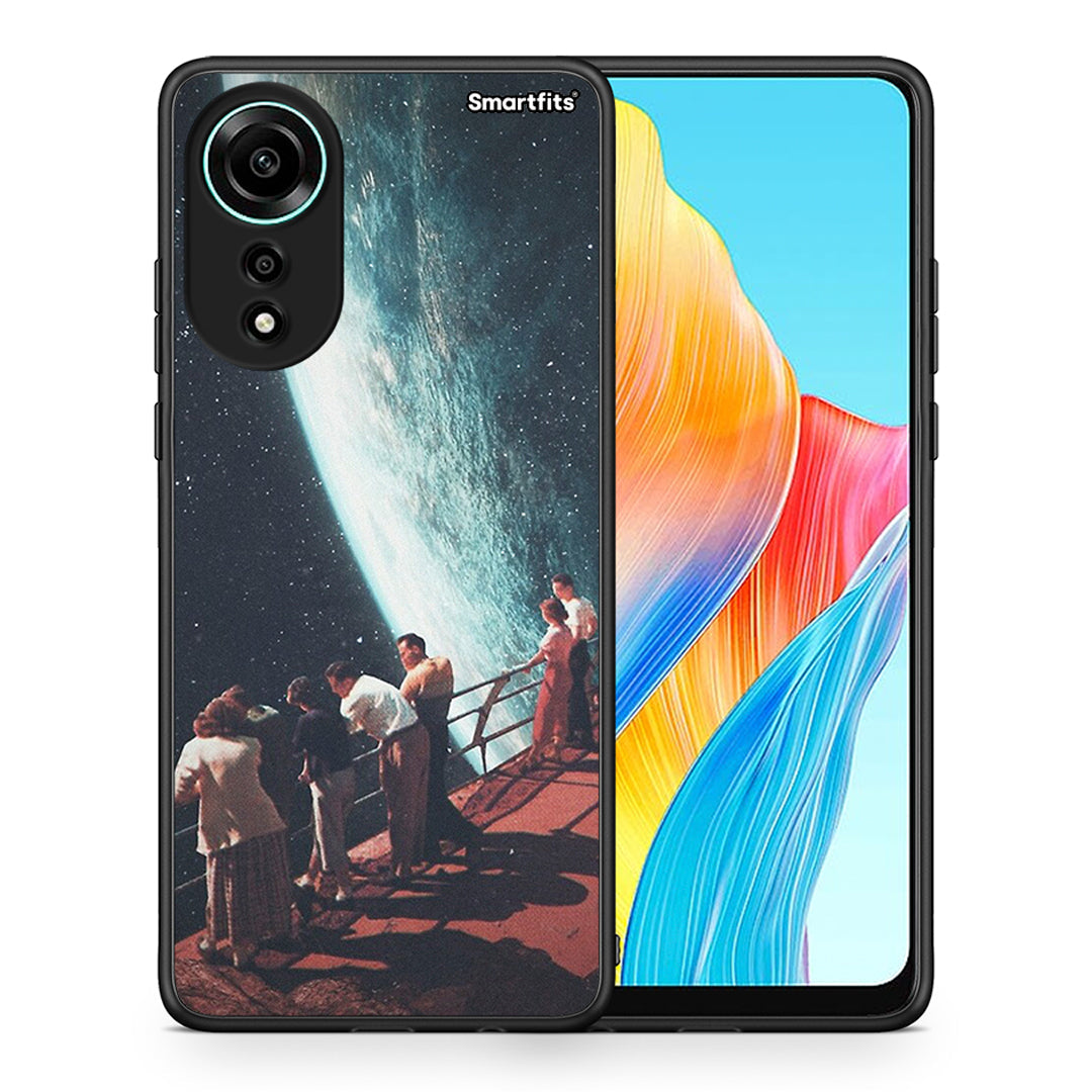 Θήκη Oppo A78 4G Surreal View από τη Smartfits με σχέδιο στο πίσω μέρος και μαύρο περίβλημα | Oppo A78 4G Surreal View case with colorful back and black bezels