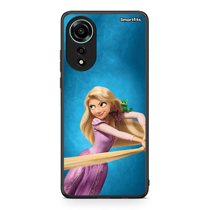 Oppo A78 4G Tangled 2 Θήκη Αγίου Βαλεντίνου από τη Smartfits με σχέδιο στο πίσω μέρος και μαύρο περίβλημα | Smartphone case with colorful back and black bezels by Smartfits