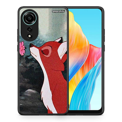 Θήκη Oppo A78 4G Tod And Vixey Love 2 από τη Smartfits με σχέδιο στο πίσω μέρος και μαύρο περίβλημα | Oppo A78 4G Tod And Vixey Love 2 case with colorful back and black bezels
