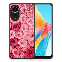 Thumbnail for Θήκη Oppo A78 4G RoseGarden Valentine από τη Smartfits με σχέδιο στο πίσω μέρος και μαύρο περίβλημα | Oppo A78 4G RoseGarden Valentine case with colorful back and black bezels