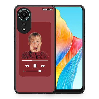 Θήκη Oppo A78 4G Xmas Alone Music από τη Smartfits με σχέδιο στο πίσω μέρος και μαύρο περίβλημα | Oppo A78 4G Xmas Alone Music case with colorful back and black bezels