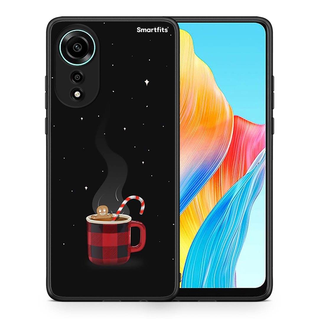 Θήκη Oppo A78 4G Xmas Bathing από τη Smartfits με σχέδιο στο πίσω μέρος και μαύρο περίβλημα | Oppo A78 4G Xmas Bathing case with colorful back and black bezels