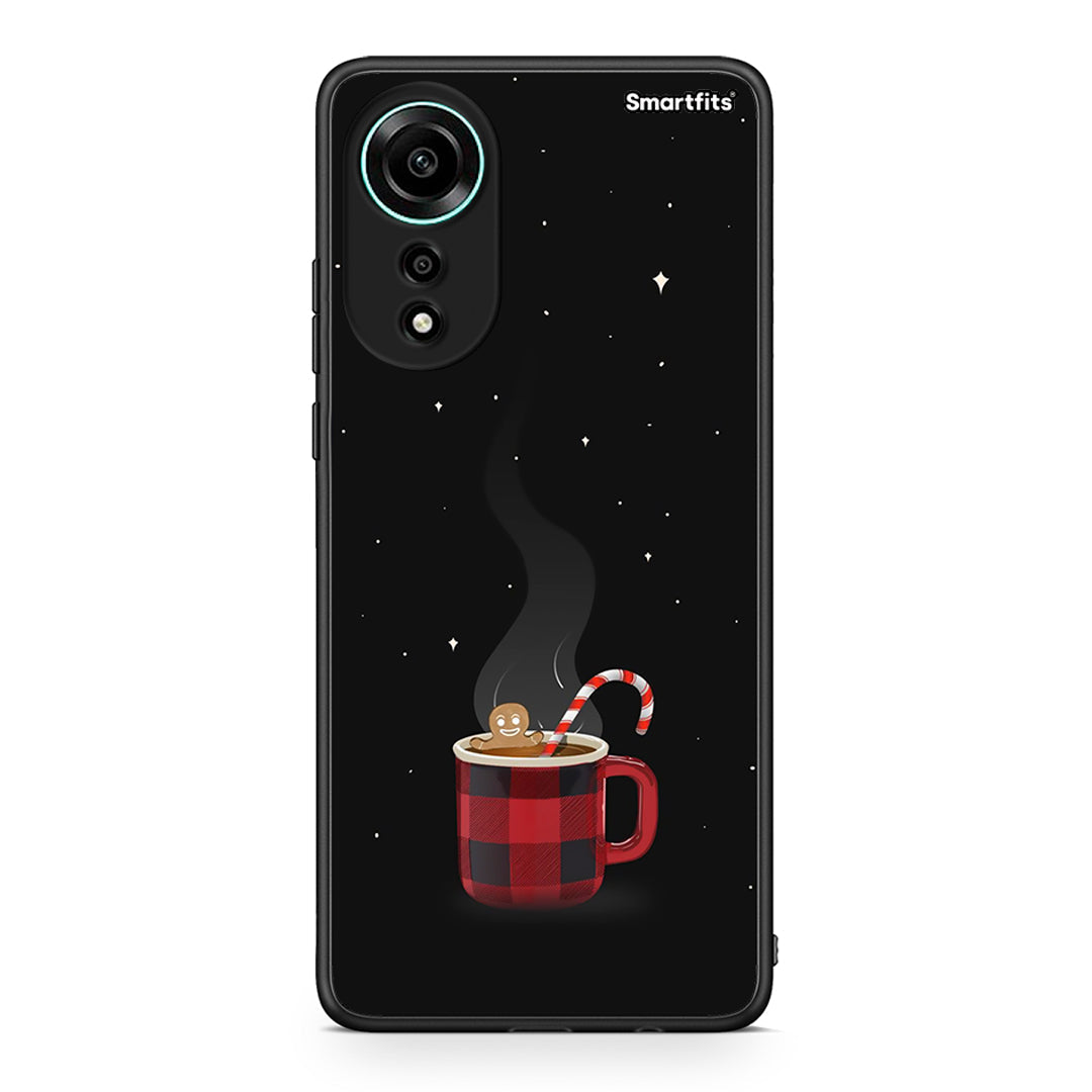 Oppo A78 4G Xmas Bathing θήκη από τη Smartfits με σχέδιο στο πίσω μέρος και μαύρο περίβλημα | Smartphone case with colorful back and black bezels by Smartfits