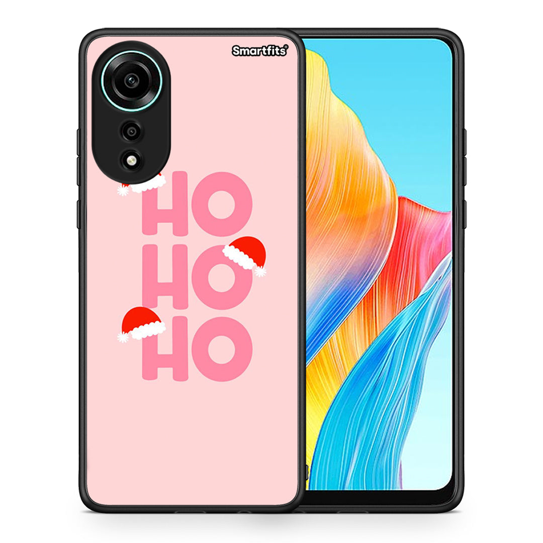 Θήκη Oppo A78 4G Xmas Ho Ho Ho από τη Smartfits με σχέδιο στο πίσω μέρος και μαύρο περίβλημα | Oppo A78 4G Xmas Ho Ho Ho case with colorful back and black bezels