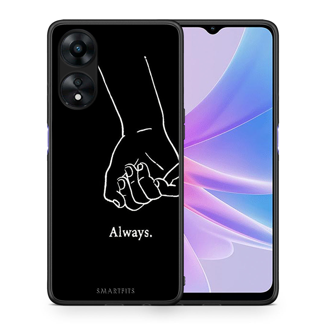 Θήκη Oppo A78 Always & Forever 1 από τη Smartfits με σχέδιο στο πίσω μέρος και μαύρο περίβλημα | Oppo A78 Always & Forever 1 Case with Colorful Back and Black Bezels