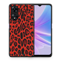 Thumbnail for Θήκη Oppo A78 Animal Red Leopard από τη Smartfits με σχέδιο στο πίσω μέρος και μαύρο περίβλημα | Oppo A78 Animal Red Leopard Case with Colorful Back and Black Bezels