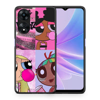 Thumbnail for Θήκη Oppo A78 Bubble Girls από τη Smartfits με σχέδιο στο πίσω μέρος και μαύρο περίβλημα | Oppo A78 Bubble Girls Case with Colorful Back and Black Bezels