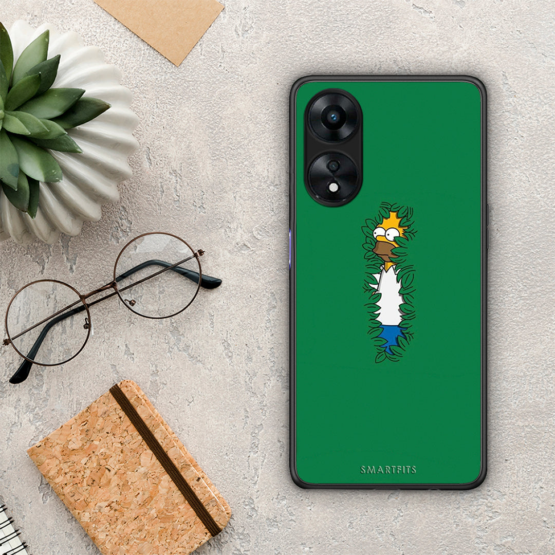 Θήκη Oppo A78 Bush Man από τη Smartfits με σχέδιο στο πίσω μέρος και μαύρο περίβλημα | Oppo A78 Bush Man Case with Colorful Back and Black Bezels