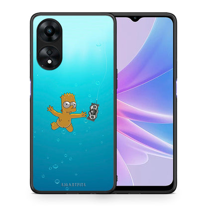 Θήκη Oppo A78 Chasing Money από τη Smartfits με σχέδιο στο πίσω μέρος και μαύρο περίβλημα | Oppo A78 Chasing Money Case with Colorful Back and Black Bezels