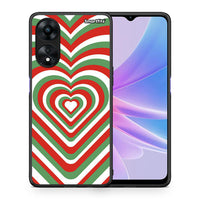 Thumbnail for Θήκη Oppo A78 Christmas Hearts από τη Smartfits με σχέδιο στο πίσω μέρος και μαύρο περίβλημα | Oppo A78 Christmas Hearts Case with Colorful Back and Black Bezels