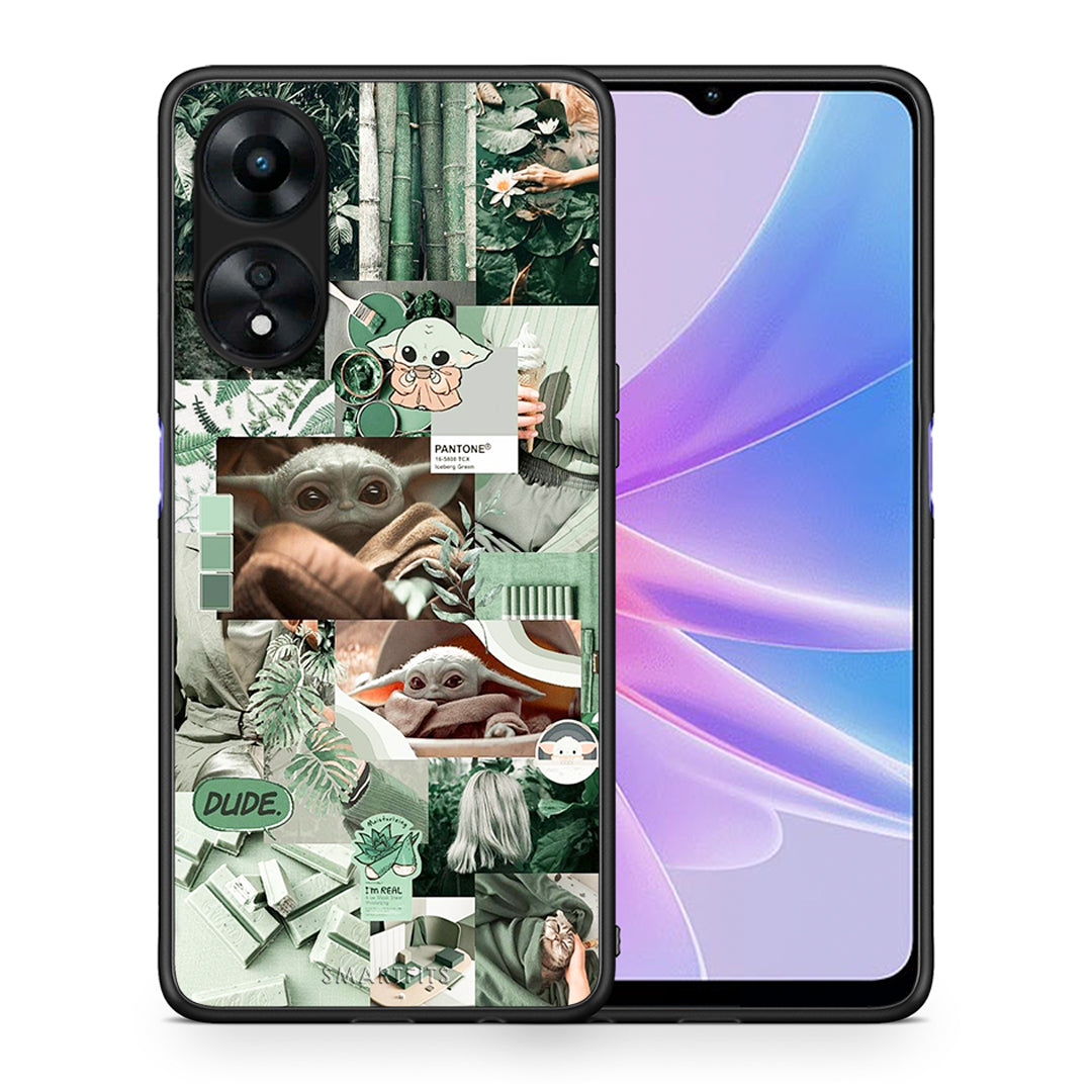 Θήκη Oppo A78 Collage Dude από τη Smartfits με σχέδιο στο πίσω μέρος και μαύρο περίβλημα | Oppo A78 Collage Dude Case with Colorful Back and Black Bezels