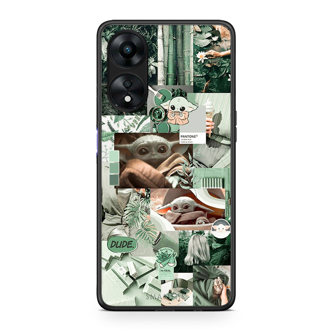 Θήκη Oppo A78 Collage Dude από τη Smartfits με σχέδιο στο πίσω μέρος και μαύρο περίβλημα | Oppo A78 Collage Dude Case with Colorful Back and Black Bezels