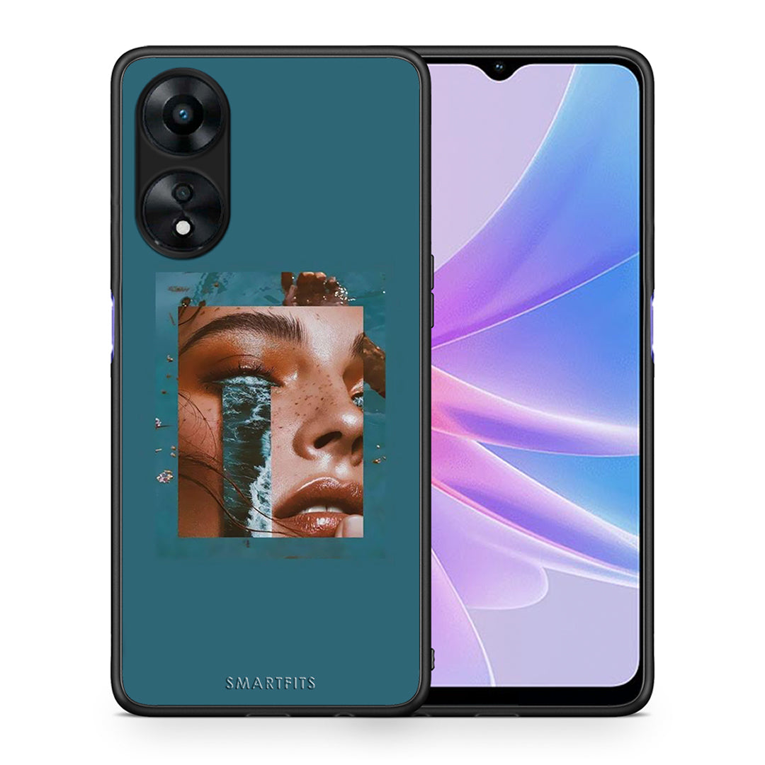 Θήκη Oppo A78 Cry An Ocean από τη Smartfits με σχέδιο στο πίσω μέρος και μαύρο περίβλημα | Oppo A78 Cry An Ocean Case with Colorful Back and Black Bezels