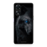 Thumbnail for Θήκη Oppo A78 Dark Wolf από τη Smartfits με σχέδιο στο πίσω μέρος και μαύρο περίβλημα | Oppo A78 Dark Wolf Case with Colorful Back and Black Bezels