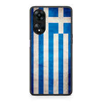 Thumbnail for Θήκη Oppo A78 Flag Greek από τη Smartfits με σχέδιο στο πίσω μέρος και μαύρο περίβλημα | Oppo A78 Flag Greek Case with Colorful Back and Black Bezels