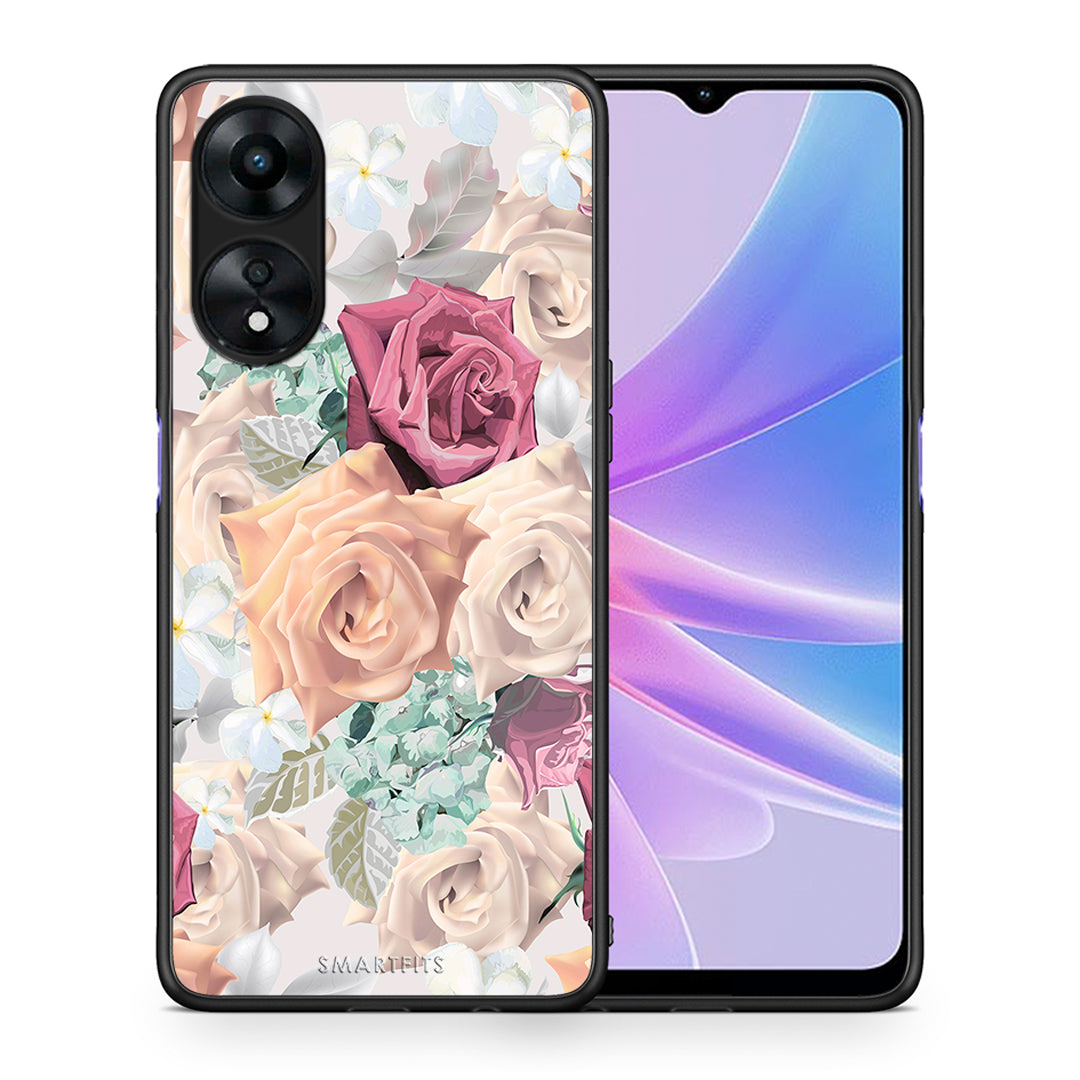 Θήκη Oppo A78 Floral Bouquet από τη Smartfits με σχέδιο στο πίσω μέρος και μαύρο περίβλημα | Oppo A78 Floral Bouquet Case with Colorful Back and Black Bezels