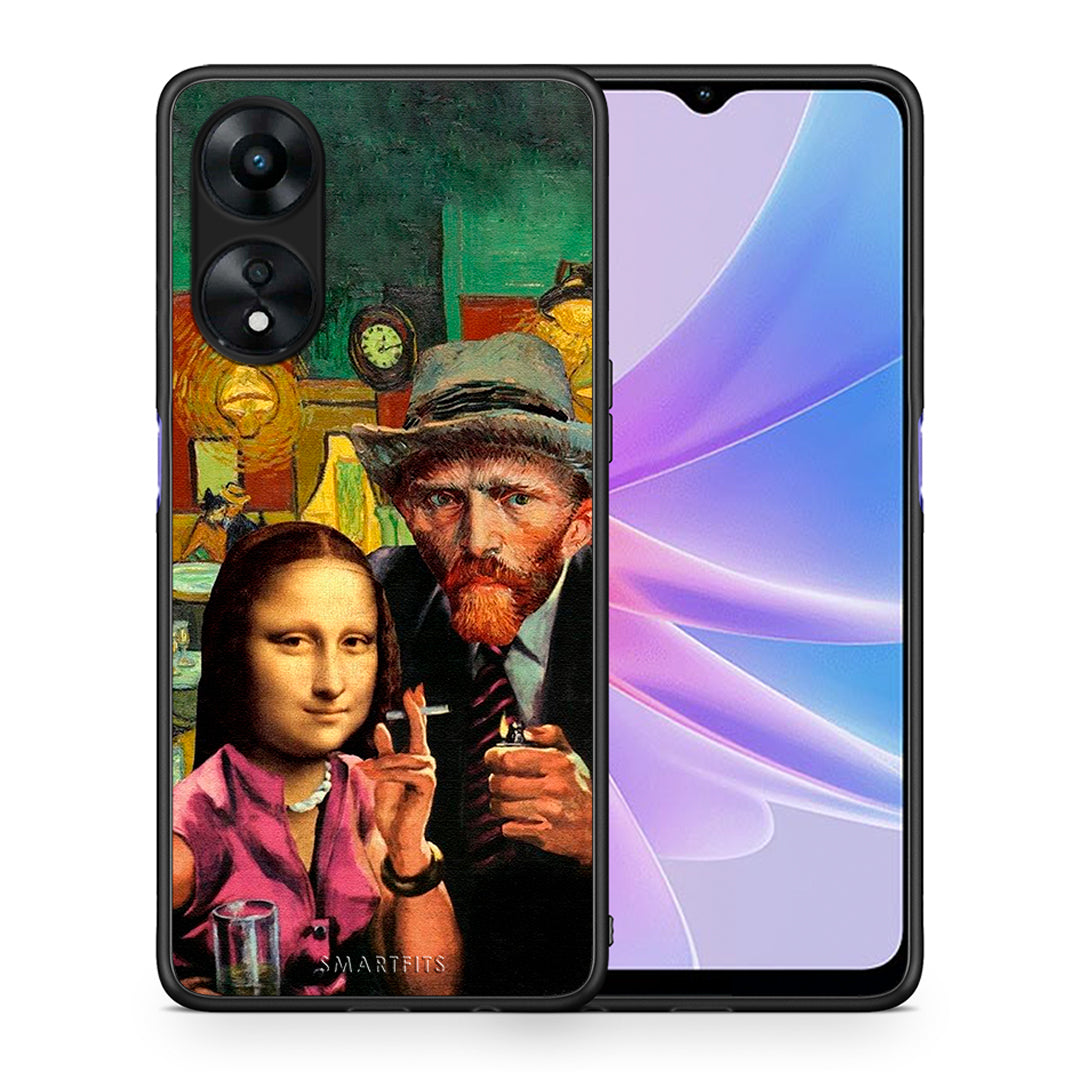 Θήκη Oppo A78 Funny Art από τη Smartfits με σχέδιο στο πίσω μέρος και μαύρο περίβλημα | Oppo A78 Funny Art Case with Colorful Back and Black Bezels