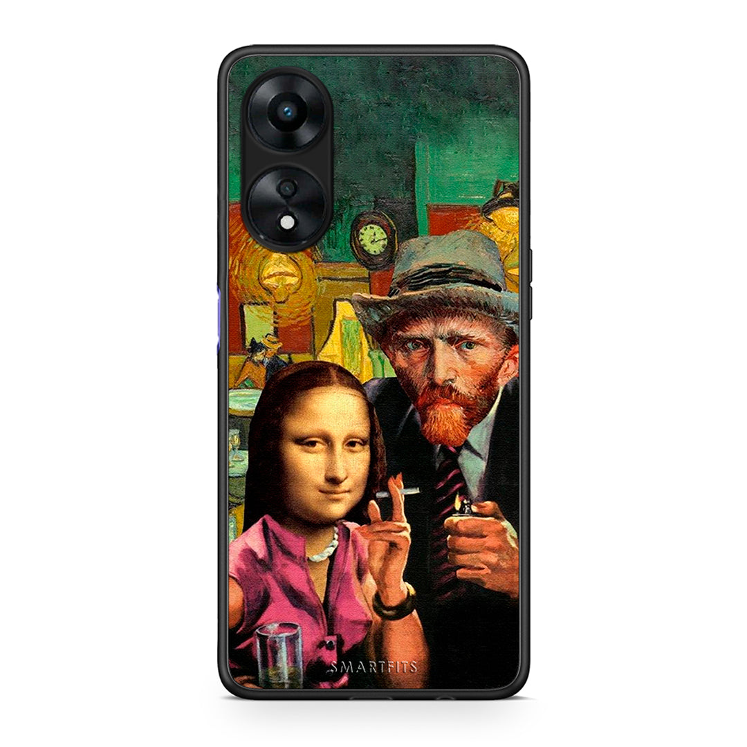 Θήκη Oppo A78 Funny Art από τη Smartfits με σχέδιο στο πίσω μέρος και μαύρο περίβλημα | Oppo A78 Funny Art Case with Colorful Back and Black Bezels