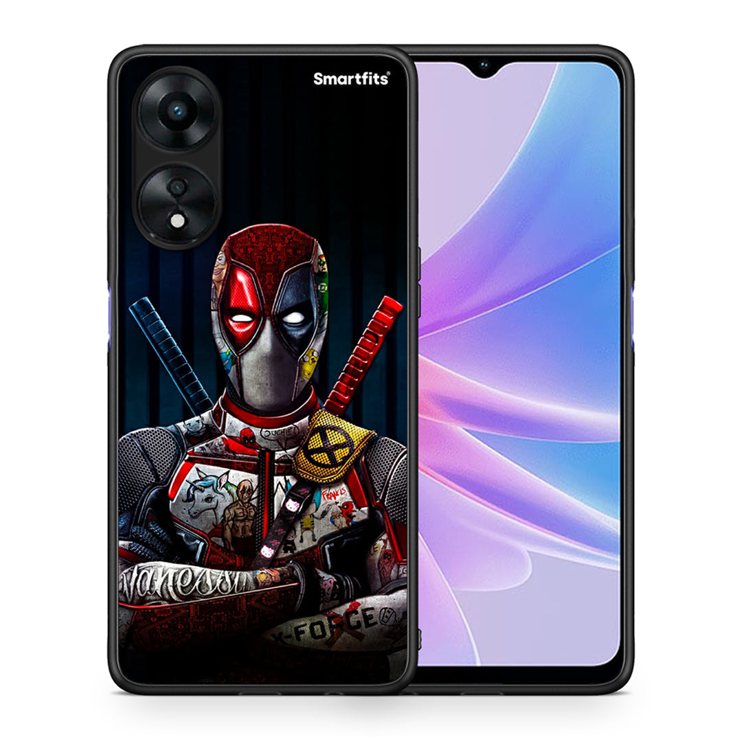 Θήκη Oppo A78 Funny Guy από τη Smartfits με σχέδιο στο πίσω μέρος και μαύρο περίβλημα | Oppo A78 Funny Guy Case with Colorful Back and Black Bezels