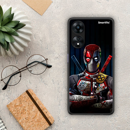 Θήκη Oppo A78 Funny Guy από τη Smartfits με σχέδιο στο πίσω μέρος και μαύρο περίβλημα | Oppo A78 Funny Guy Case with Colorful Back and Black Bezels