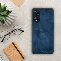 Thumbnail for Θήκη Oppo A78 Geometric Blue Abstract από τη Smartfits με σχέδιο στο πίσω μέρος και μαύρο περίβλημα | Oppo A78 Geometric Blue Abstract Case with Colorful Back and Black Bezels