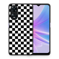 Thumbnail for Θήκη Oppo A78 Geometric Squares από τη Smartfits με σχέδιο στο πίσω μέρος και μαύρο περίβλημα | Oppo A78 Geometric Squares Case with Colorful Back and Black Bezels