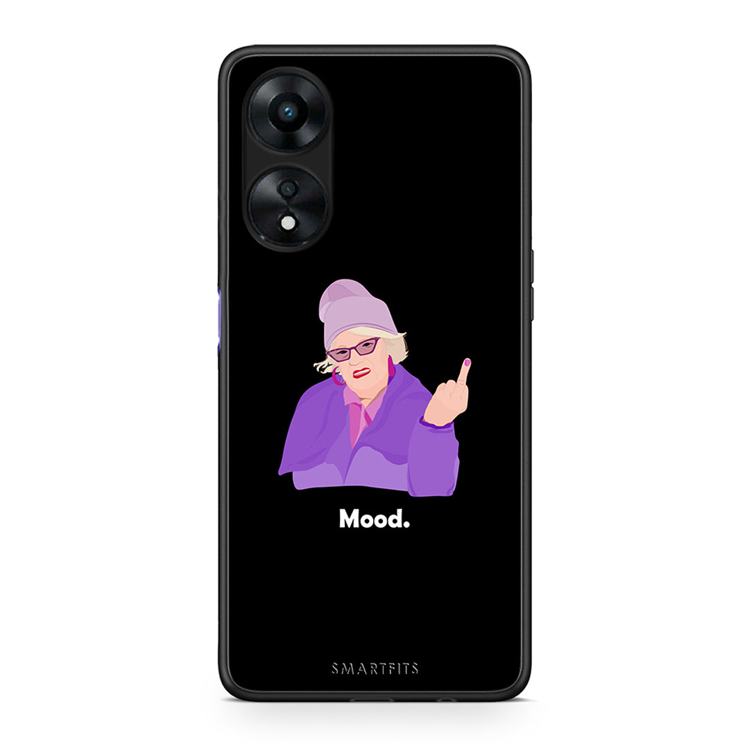 Θήκη Oppo A78 Grandma Mood Black από τη Smartfits με σχέδιο στο πίσω μέρος και μαύρο περίβλημα | Oppo A78 Grandma Mood Black Case with Colorful Back and Black Bezels