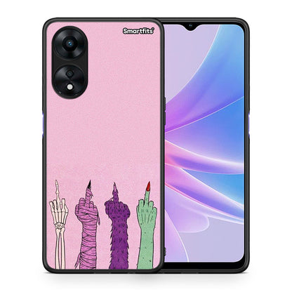 Θήκη Oppo A78 Halloween Be A Lady από τη Smartfits με σχέδιο στο πίσω μέρος και μαύρο περίβλημα | Oppo A78 Halloween Be A Lady Case with Colorful Back and Black Bezels