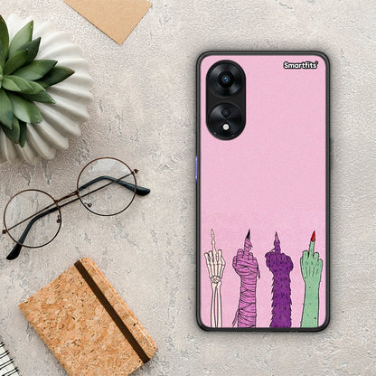 Θήκη Oppo A78 Halloween Be A Lady από τη Smartfits με σχέδιο στο πίσω μέρος και μαύρο περίβλημα | Oppo A78 Halloween Be A Lady Case with Colorful Back and Black Bezels