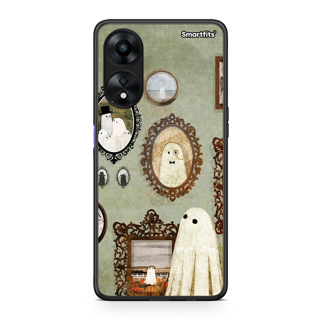 Θήκη Oppo A78 Halloween Ghost Season από τη Smartfits με σχέδιο στο πίσω μέρος και μαύρο περίβλημα | Oppo A78 Halloween Ghost Season Case with Colorful Back and Black Bezels