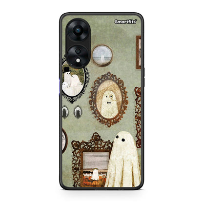Θήκη Oppo A78 Halloween Ghost Season από τη Smartfits με σχέδιο στο πίσω μέρος και μαύρο περίβλημα | Oppo A78 Halloween Ghost Season Case with Colorful Back and Black Bezels