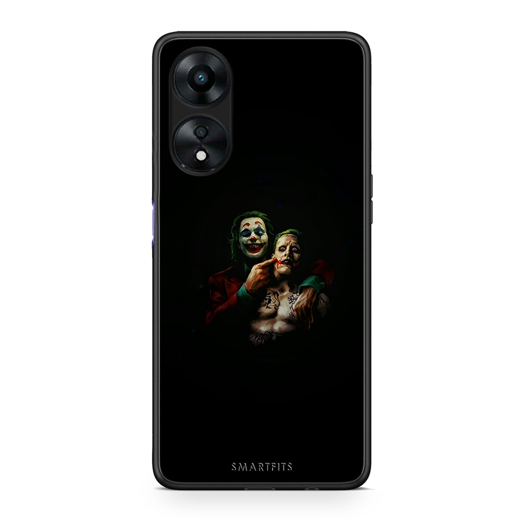 Θήκη Oppo A78 Hero Clown από τη Smartfits με σχέδιο στο πίσω μέρος και μαύρο περίβλημα | Oppo A78 Hero Clown Case with Colorful Back and Black Bezels