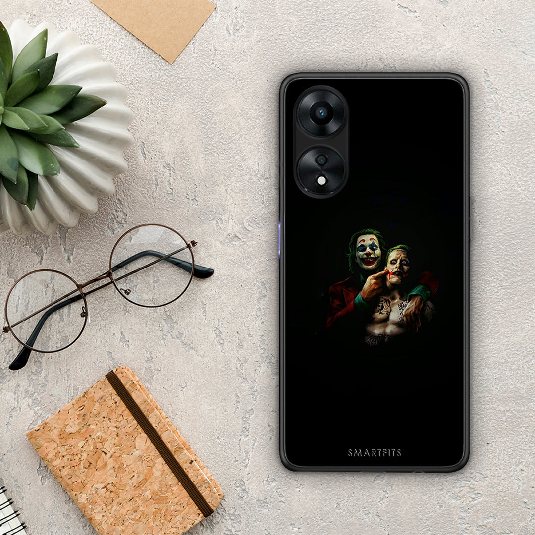 Θήκη Oppo A78 Hero Clown από τη Smartfits με σχέδιο στο πίσω μέρος και μαύρο περίβλημα | Oppo A78 Hero Clown Case with Colorful Back and Black Bezels