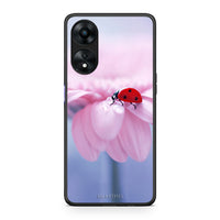 Thumbnail for Θήκη Oppo A78 Ladybug Flower από τη Smartfits με σχέδιο στο πίσω μέρος και μαύρο περίβλημα | Oppo A78 Ladybug Flower Case with Colorful Back and Black Bezels