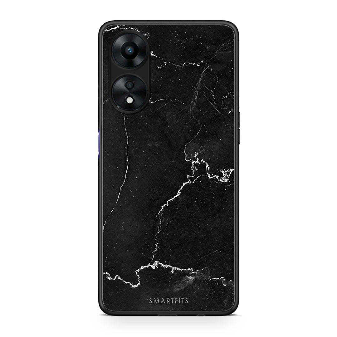 Θήκη Oppo A78 Marble Black από τη Smartfits με σχέδιο στο πίσω μέρος και μαύρο περίβλημα | Oppo A78 Marble Black Case with Colorful Back and Black Bezels