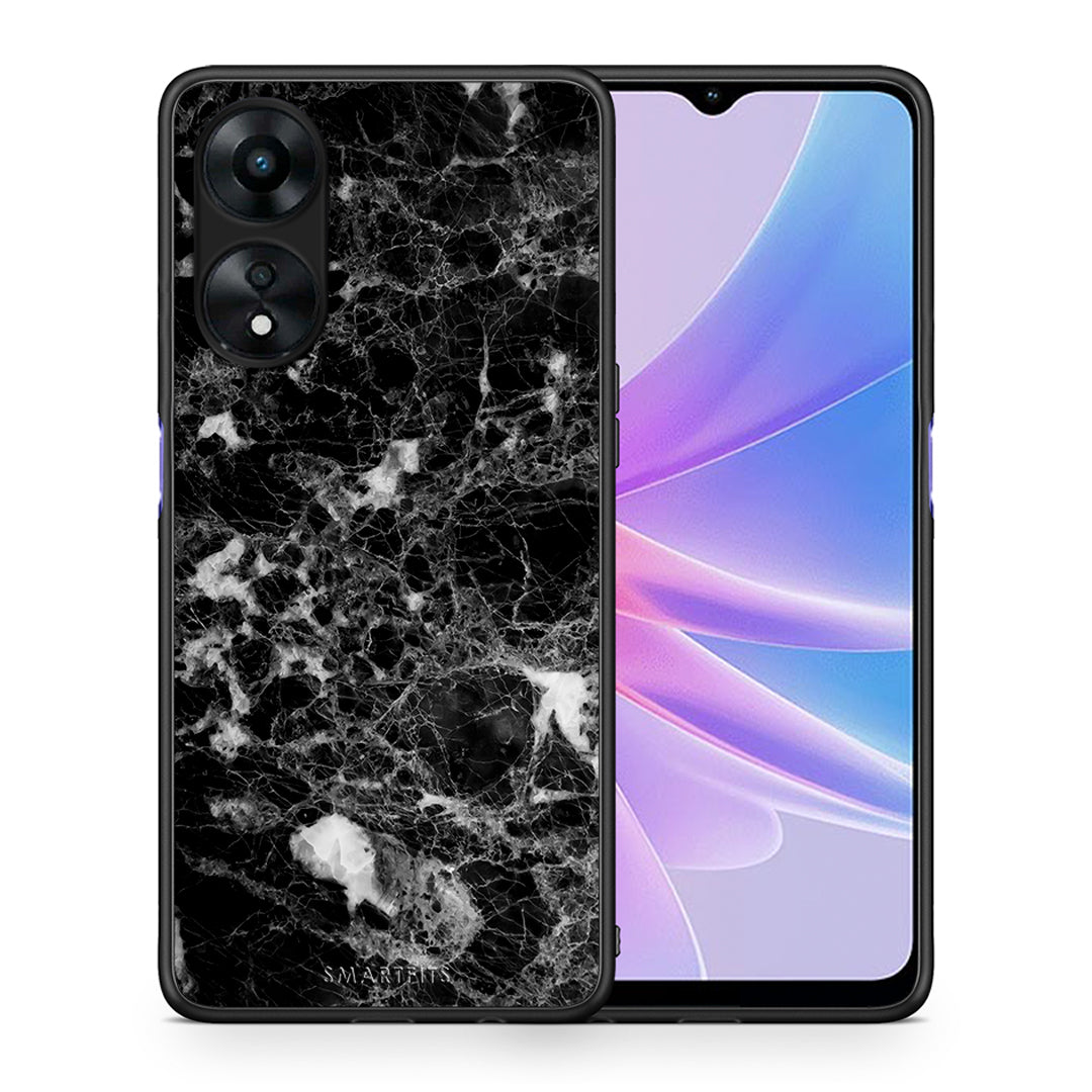 Θήκη Oppo A78 Marble Male από τη Smartfits με σχέδιο στο πίσω μέρος και μαύρο περίβλημα | Oppo A78 Marble Male Case with Colorful Back and Black Bezels