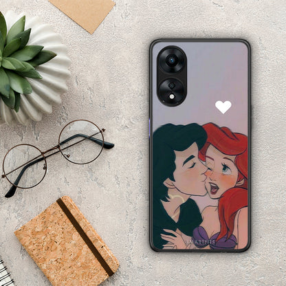 Θήκη Oppo A78 Mermaid Couple από τη Smartfits με σχέδιο στο πίσω μέρος και μαύρο περίβλημα | Oppo A78 Mermaid Couple Case with Colorful Back and Black Bezels