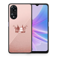 Thumbnail for Θήκη Oppo A78 Minimal Crown από τη Smartfits με σχέδιο στο πίσω μέρος και μαύρο περίβλημα | Oppo A78 Minimal Crown Case with Colorful Back and Black Bezels