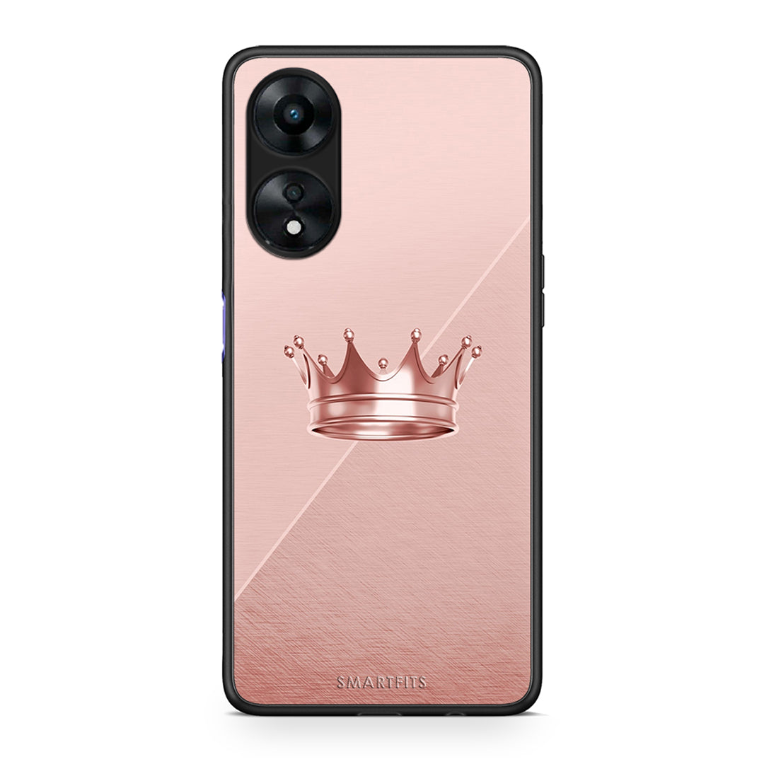 Θήκη Oppo A78 Minimal Crown από τη Smartfits με σχέδιο στο πίσω μέρος και μαύρο περίβλημα | Oppo A78 Minimal Crown Case with Colorful Back and Black Bezels