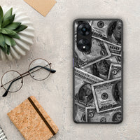 Thumbnail for Θήκη Oppo A78 Money Dollars από τη Smartfits με σχέδιο στο πίσω μέρος και μαύρο περίβλημα | Oppo A78 Money Dollars Case with Colorful Back and Black Bezels