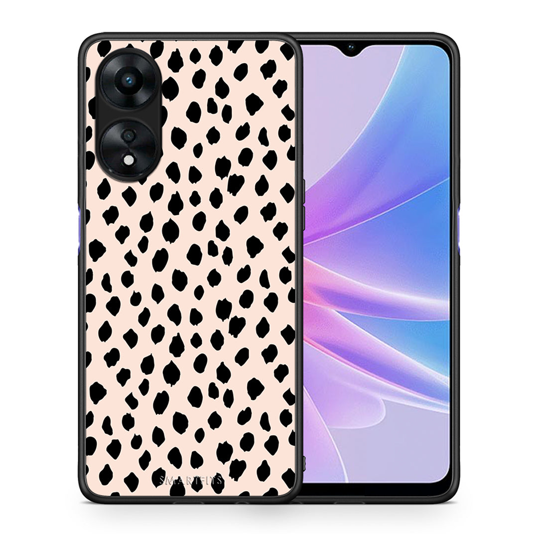 Θήκη Oppo A78 New Polka Dots από τη Smartfits με σχέδιο στο πίσω μέρος και μαύρο περίβλημα | Oppo A78 New Polka Dots Case with Colorful Back and Black Bezels