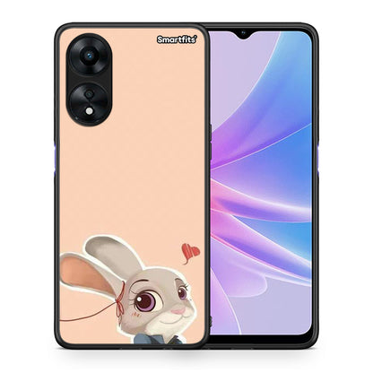 Θήκη Oppo A78 Nick Wilde And Judy Hopps Love 2 από τη Smartfits με σχέδιο στο πίσω μέρος και μαύρο περίβλημα | Oppo A78 Nick Wilde And Judy Hopps Love 2 Case with Colorful Back and Black Bezels